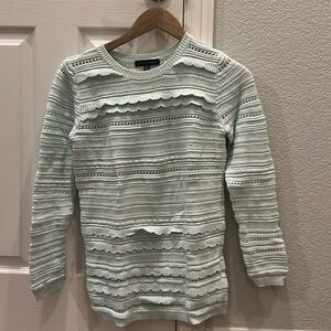 BR Mint Scalloped Sweater